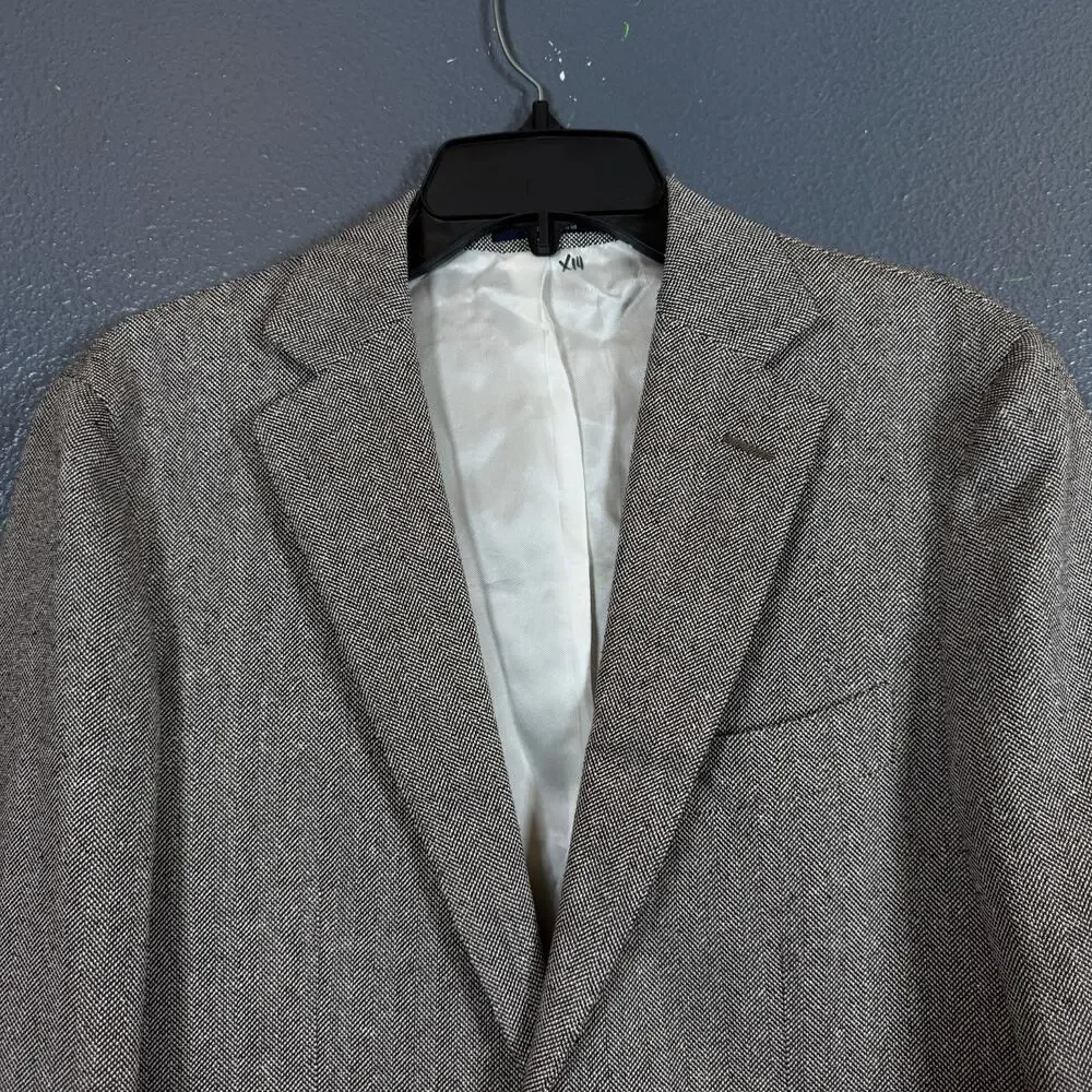 Suitsupply 46 men’s gray Wool/Silk/Linen blazer 2 dots suit jacket HAVANA FL Int